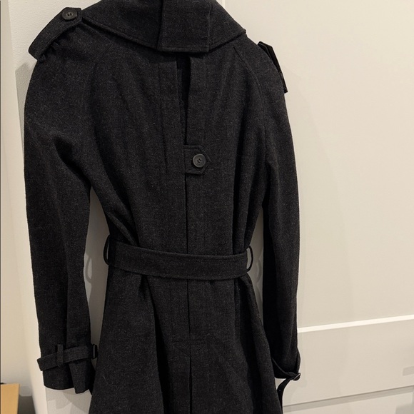 All Saints Charcoal Wool Utility Coat - Picture 3 of 7